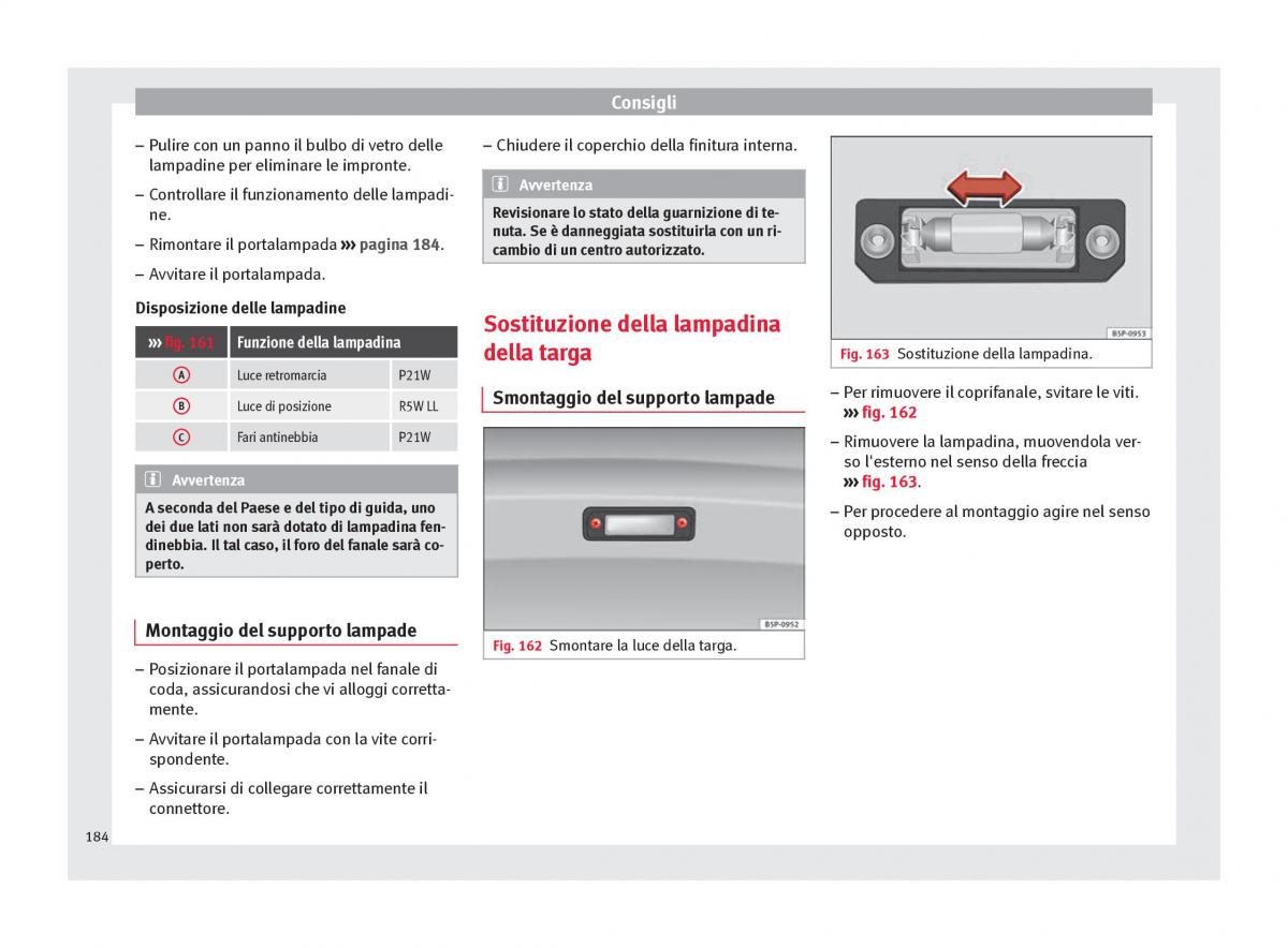 Seat Toledo IV 4 manuale del proprietario / page 186