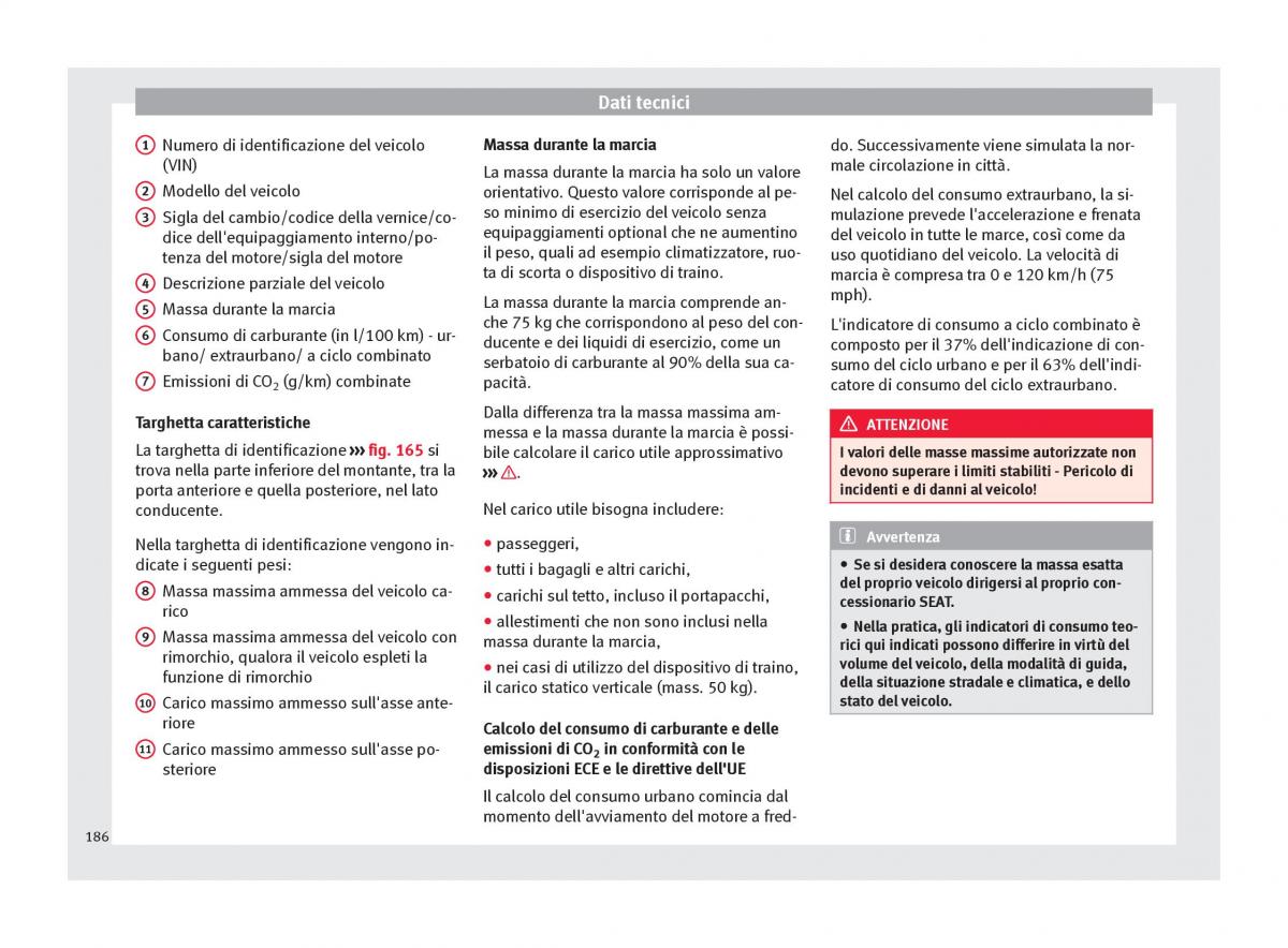 Seat Toledo IV 4 manuale del proprietario / page 188