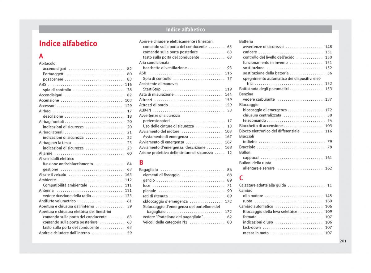 Seat Toledo IV 4 manuale del proprietario / page 203