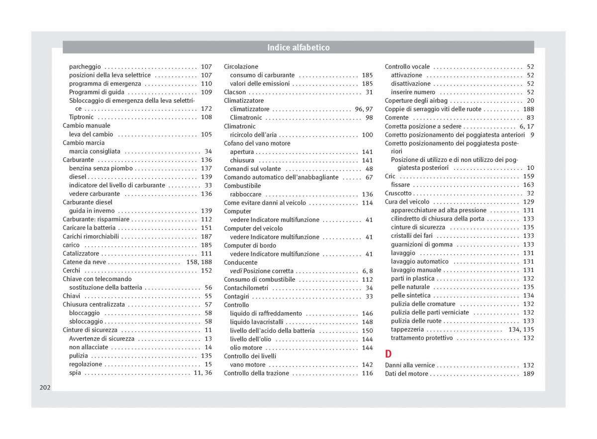 Seat Toledo IV 4 manuale del proprietario / page 204