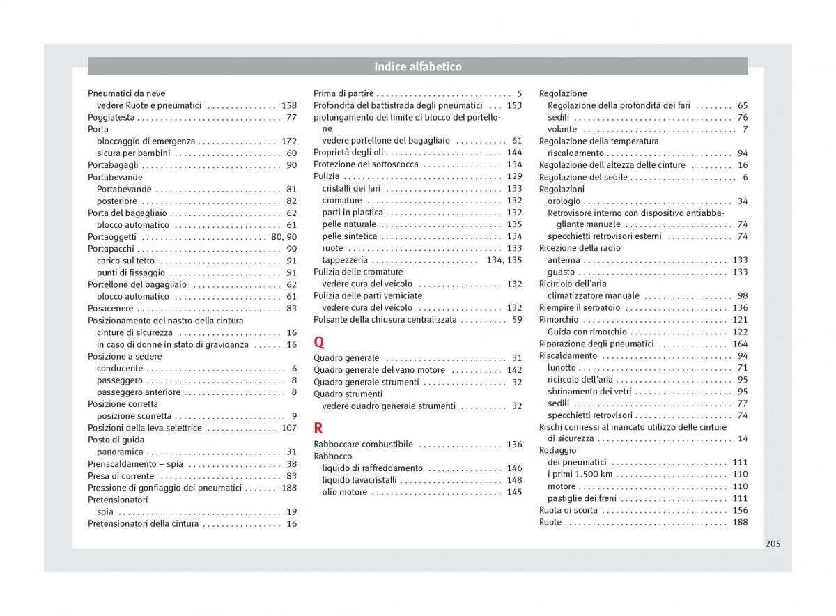 Seat Toledo IV 4 manuale del proprietario / page 207