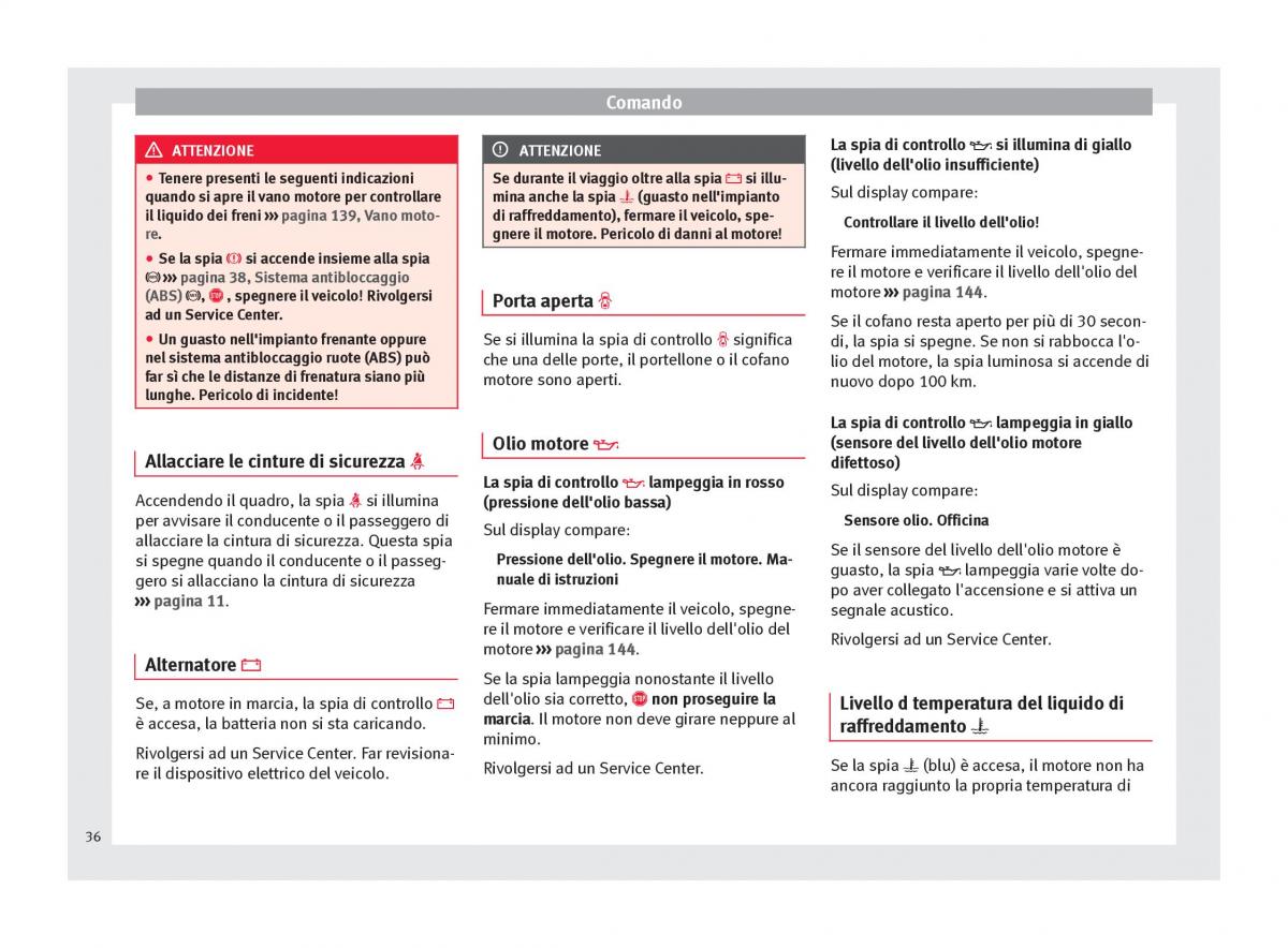 Seat Toledo IV 4 manuale del proprietario / page 38