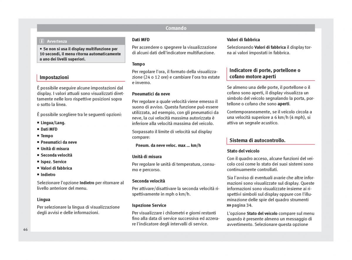 Seat Toledo IV 4 manuale del proprietario / page 48