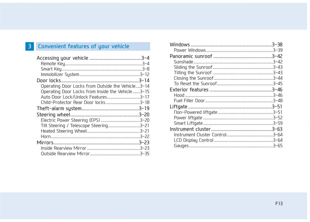 Hyundai Tucson III 3 owners manual / page 13