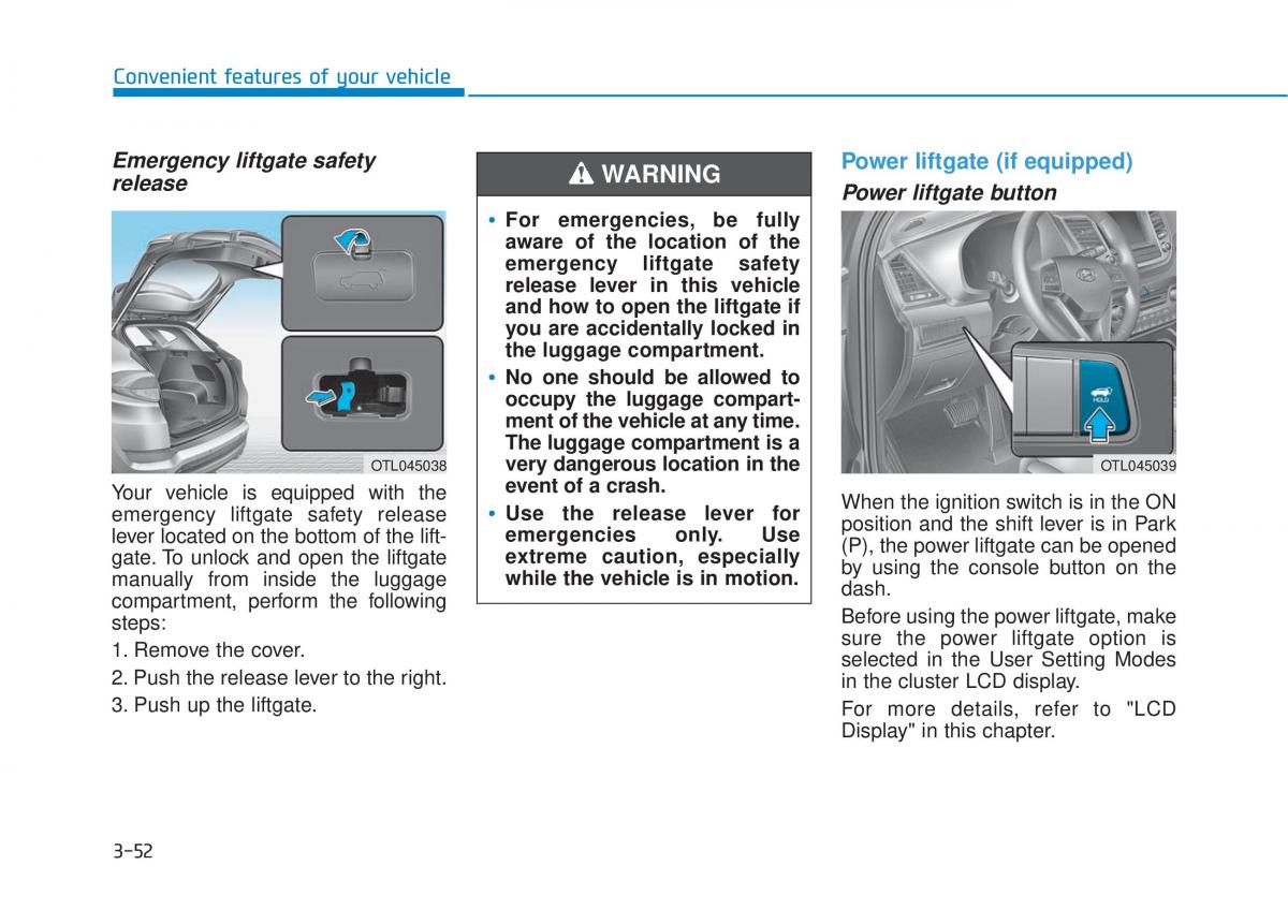 Hyundai Tucson III 3 owners manual / page 150