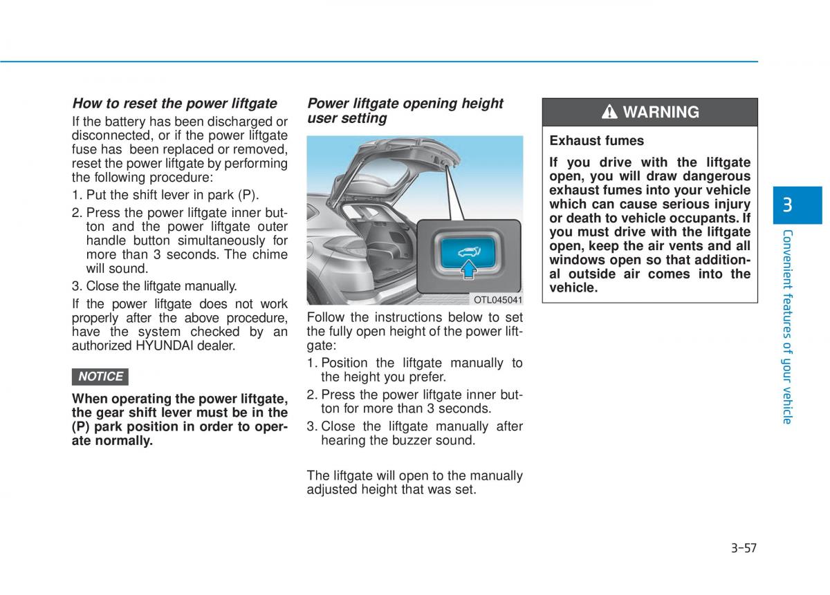 Hyundai Tucson III 3 owners manual / page 155