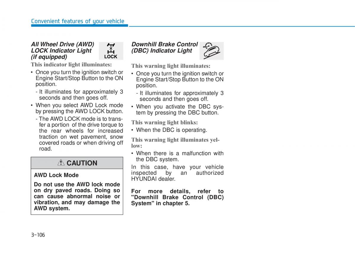 Hyundai Tucson III 3 owners manual / page 204