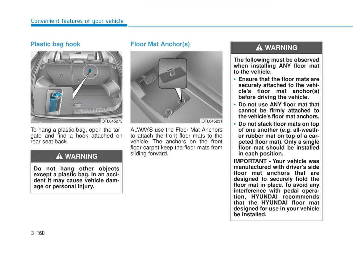 Hyundai Tucson III 3 owners manual / page 258