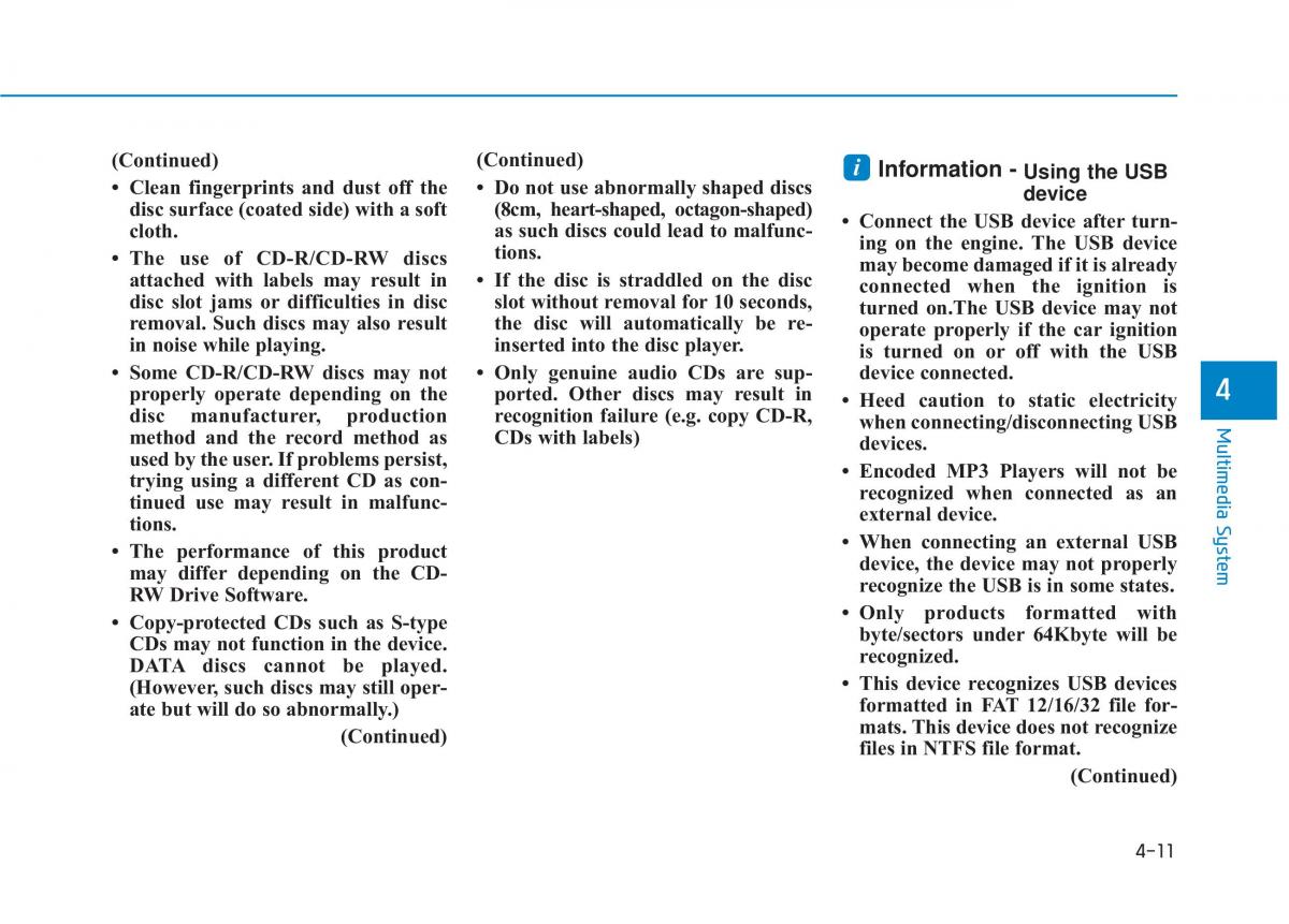 Hyundai Tucson III 3 owners manual / page 274