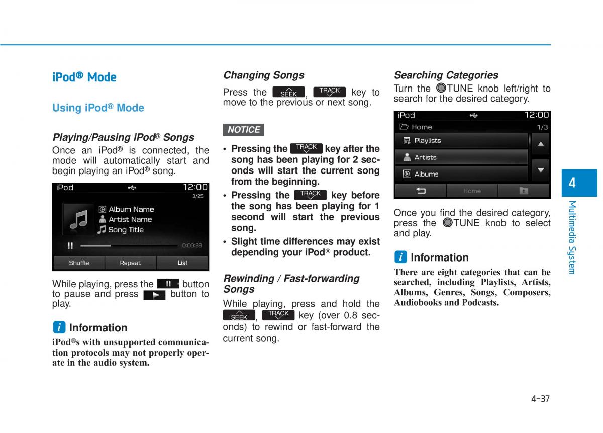 Hyundai Tucson III 3 owners manual / page 300