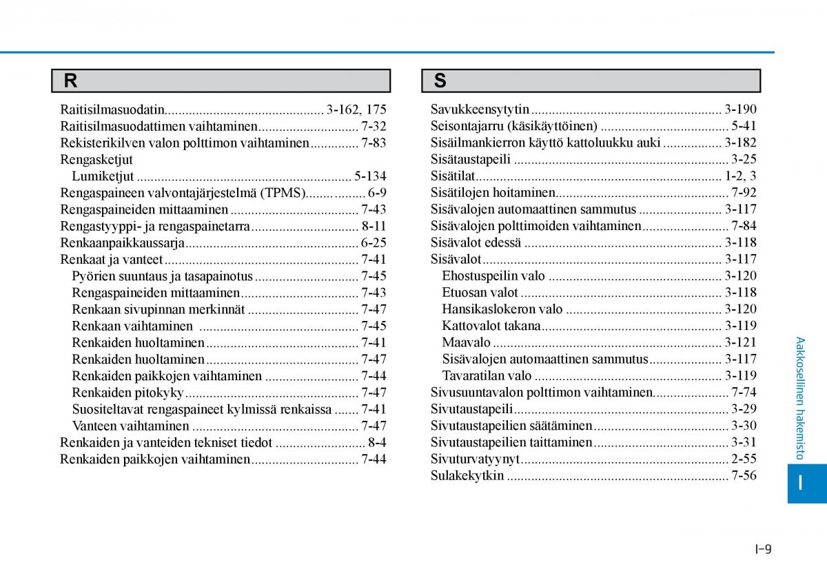 Hyundai Tucson III 3 omistajan kasikirja / page 653