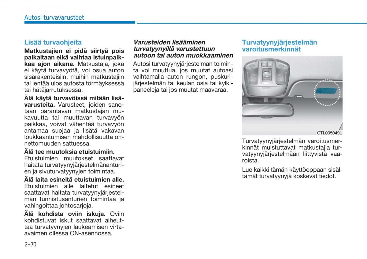 Hyundai Tucson III 3 omistajan kasikirja / page 102