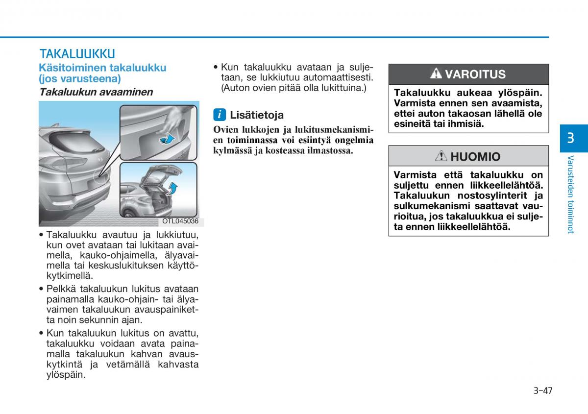 Hyundai Tucson III 3 omistajan kasikirja / page 152