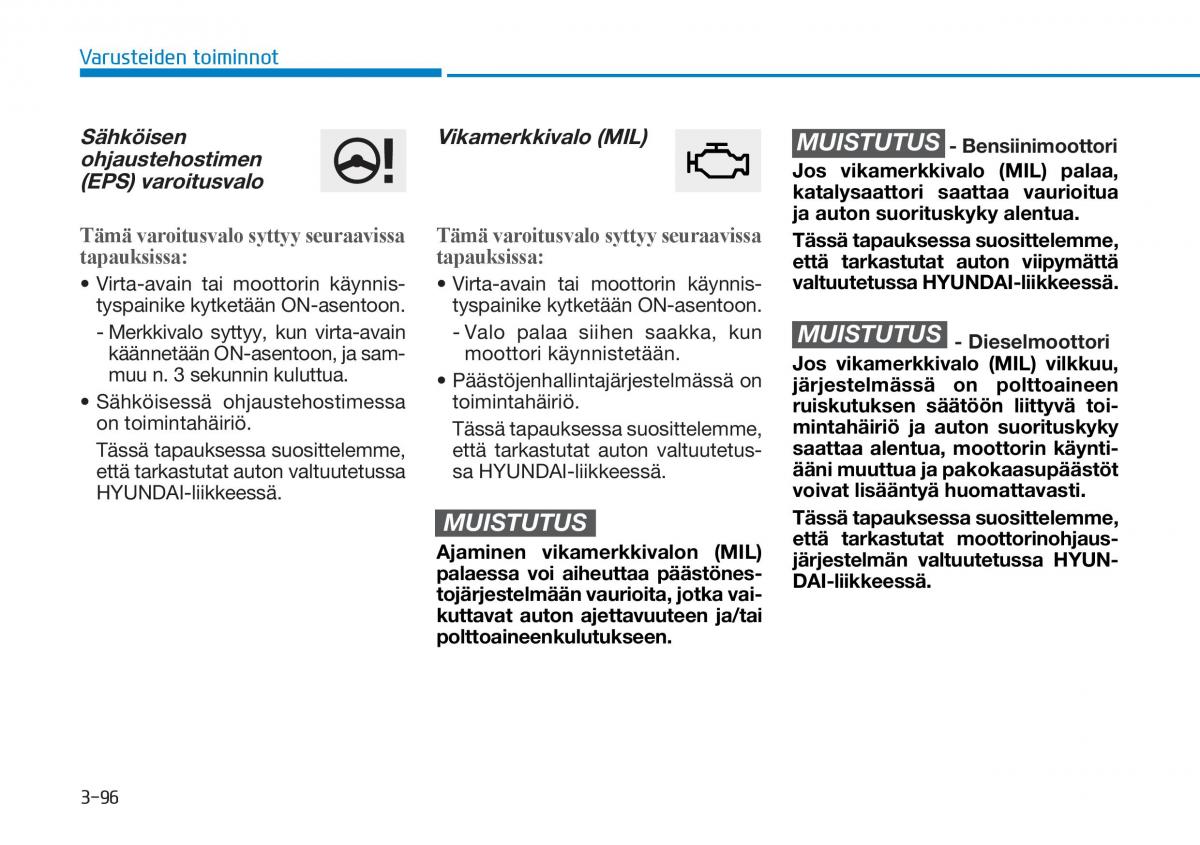 Hyundai Tucson III 3 omistajan kasikirja / page 201