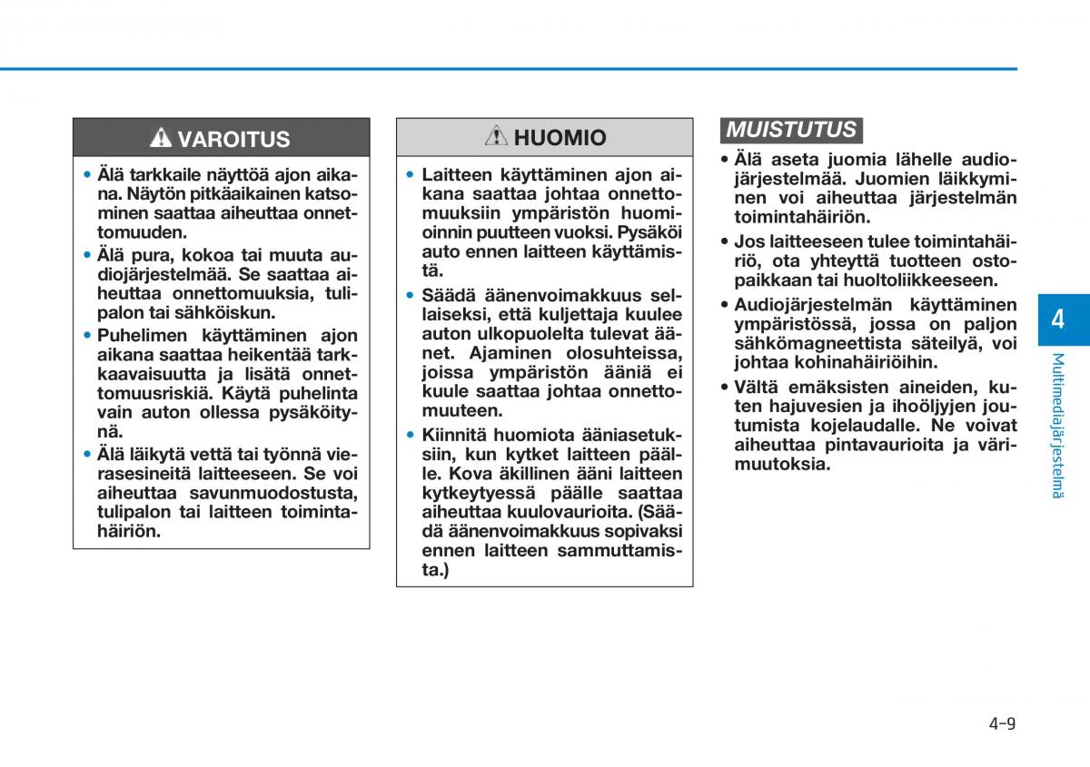 Hyundai Tucson III 3 omistajan kasikirja / page 312