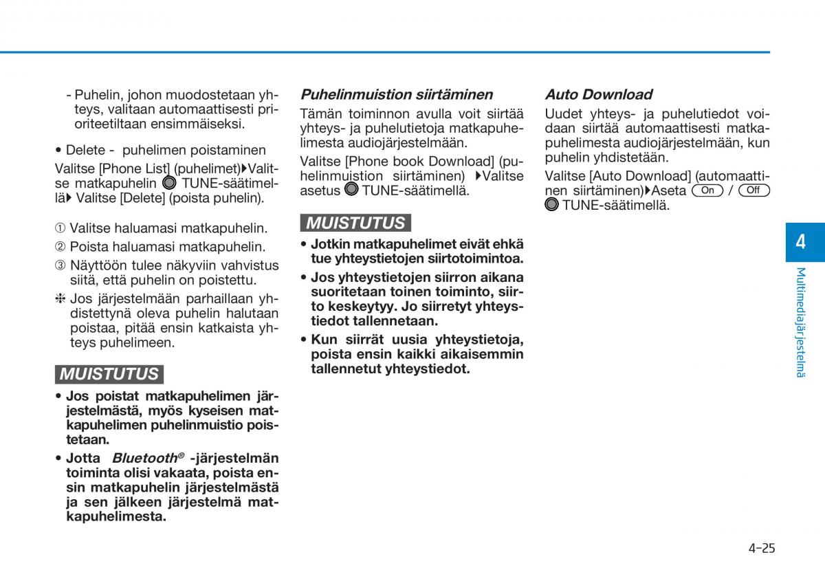 Hyundai Tucson III 3 omistajan kasikirja / page 328