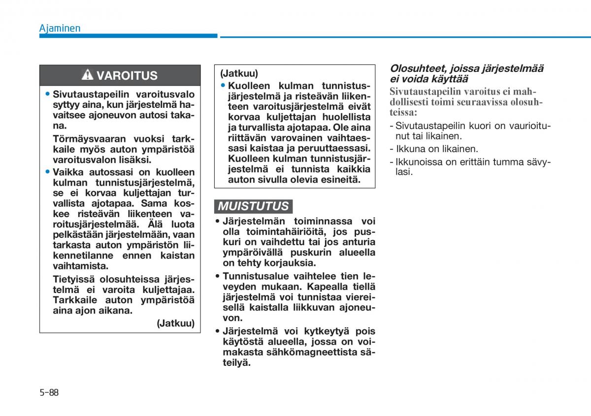 Hyundai Tucson III 3 omistajan kasikirja / page 438