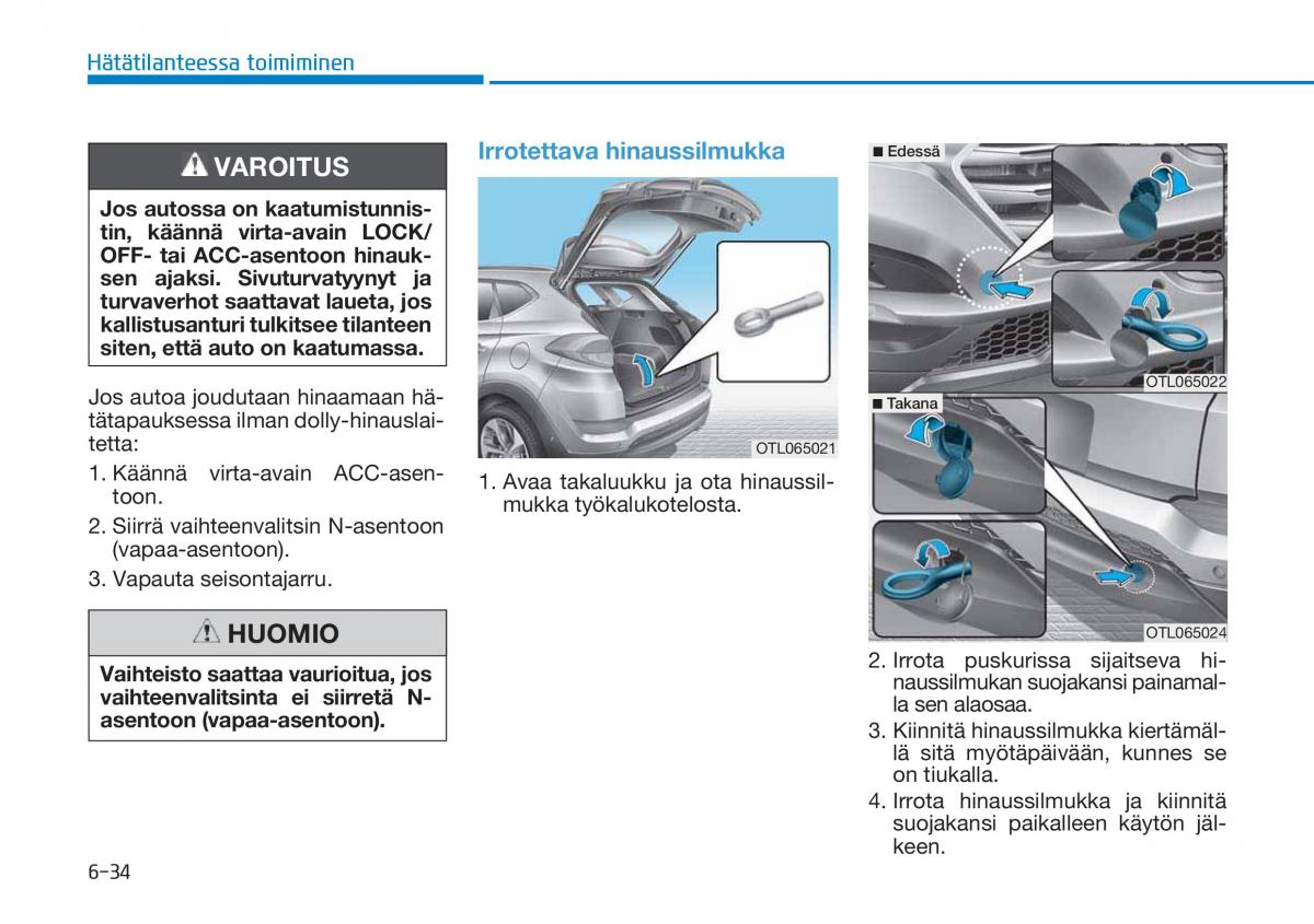 Hyundai Tucson III 3 omistajan kasikirja / page 532