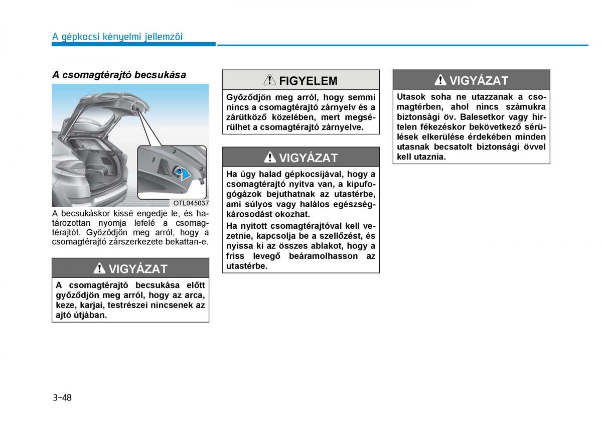 Hyundai Tucson III 3 Kezelesi utmutato / page 156