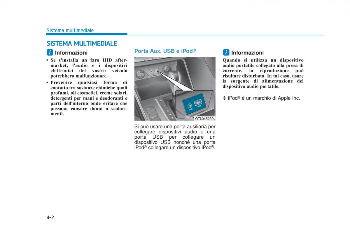 Hyundai Tucson III 3 manuale del proprietario / page 330