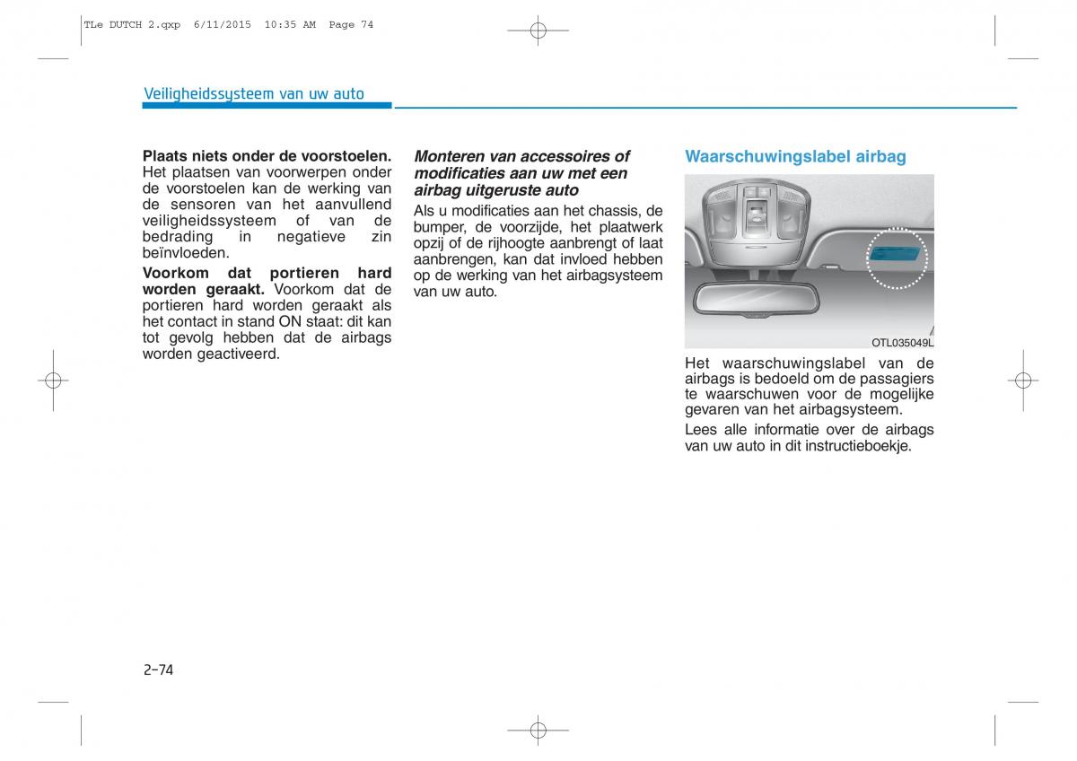 Hyundai Tucson III 3 handleiding / page 106