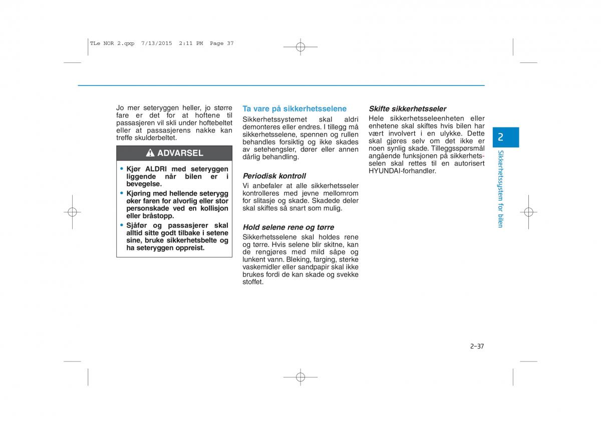 Hyundai Tucson III 3 bruksanvisningen / page 69