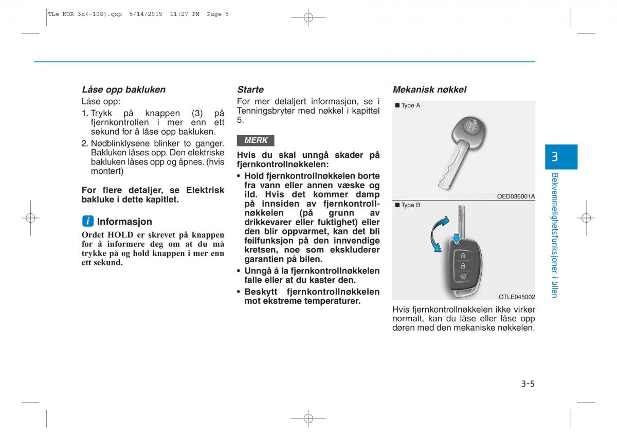 Hyundai Tucson III 3 bruksanvisningen / page 110