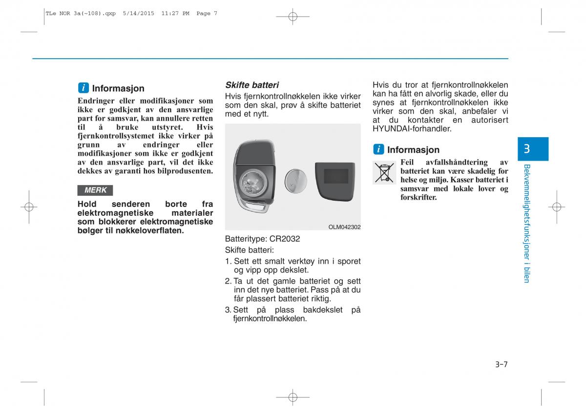 Hyundai Tucson III 3 bruksanvisningen / page 112