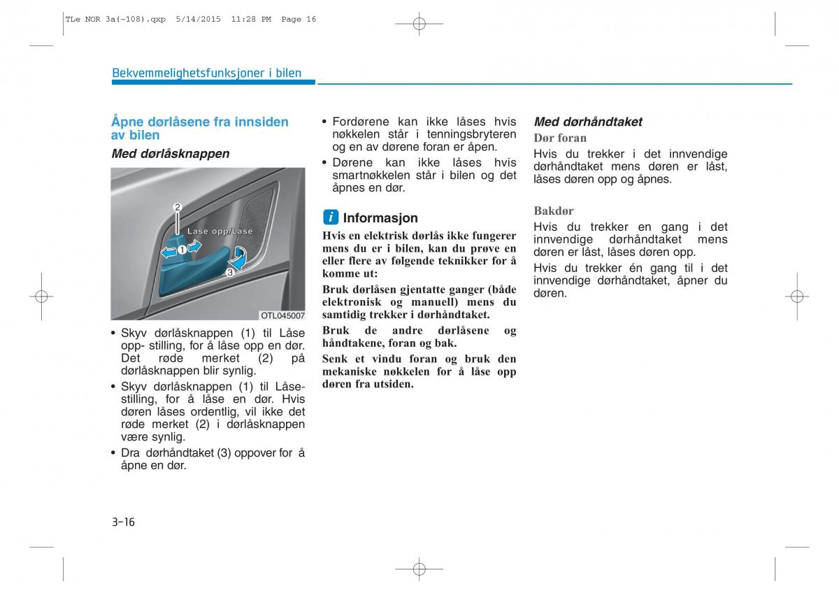 Hyundai Tucson III 3 bruksanvisningen / page 121