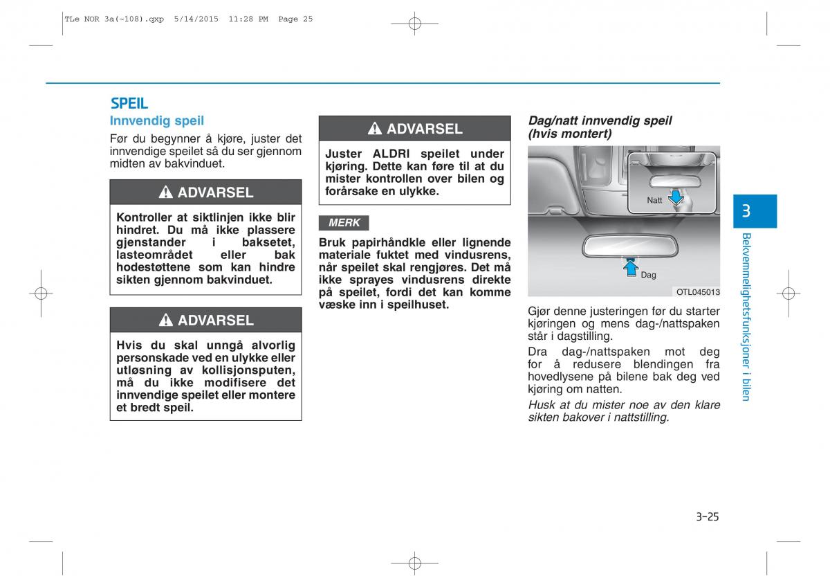 Hyundai Tucson III 3 bruksanvisningen / page 130