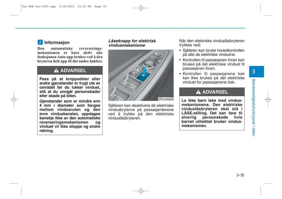 Hyundai Tucson III 3 bruksanvisningen / page 140