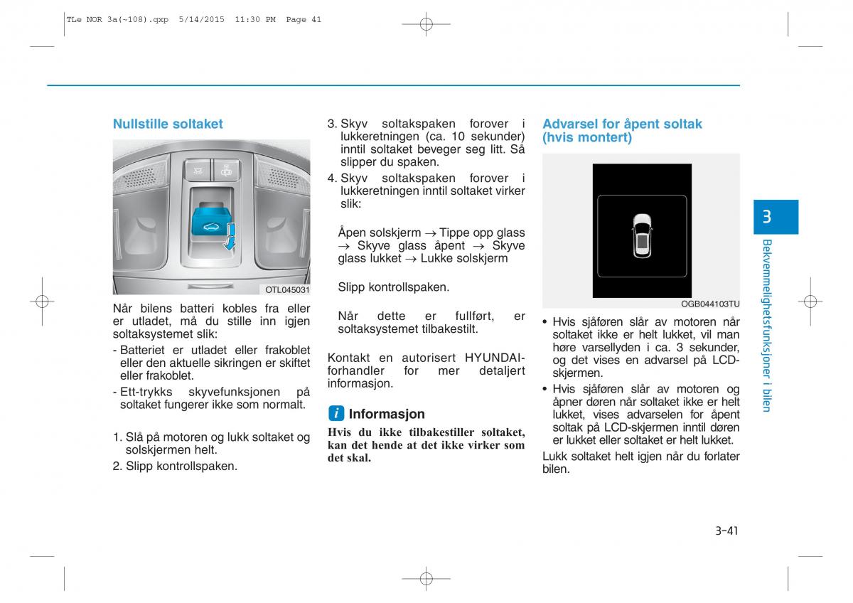 Hyundai Tucson III 3 bruksanvisningen / page 146