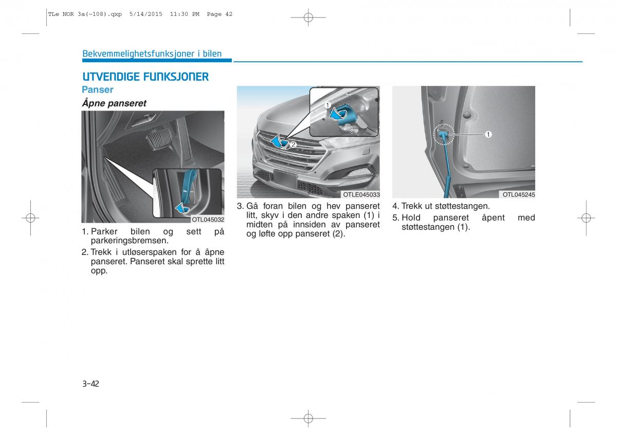 Hyundai Tucson III 3 bruksanvisningen / page 147