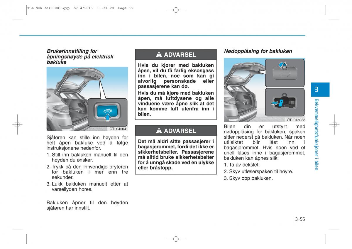 Hyundai Tucson III 3 bruksanvisningen / page 160