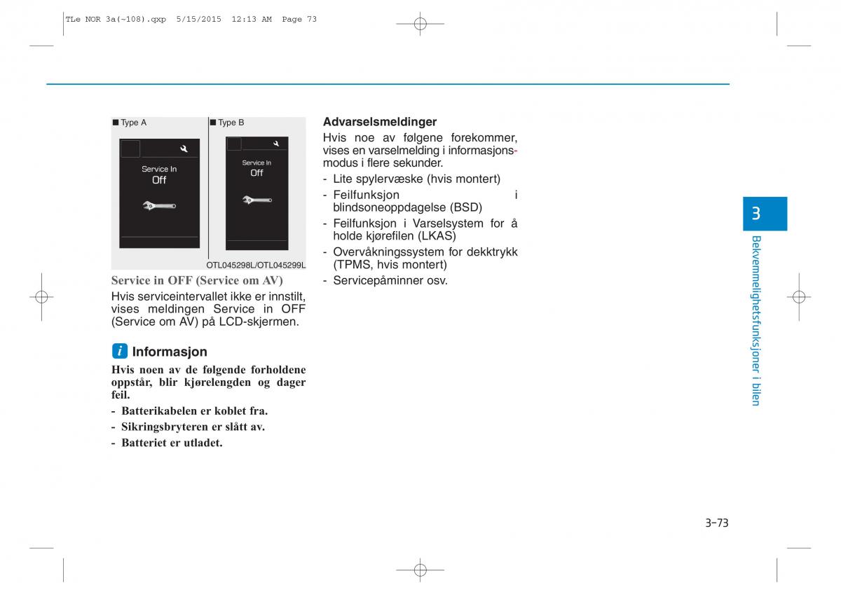 Hyundai Tucson III 3 bruksanvisningen / page 178