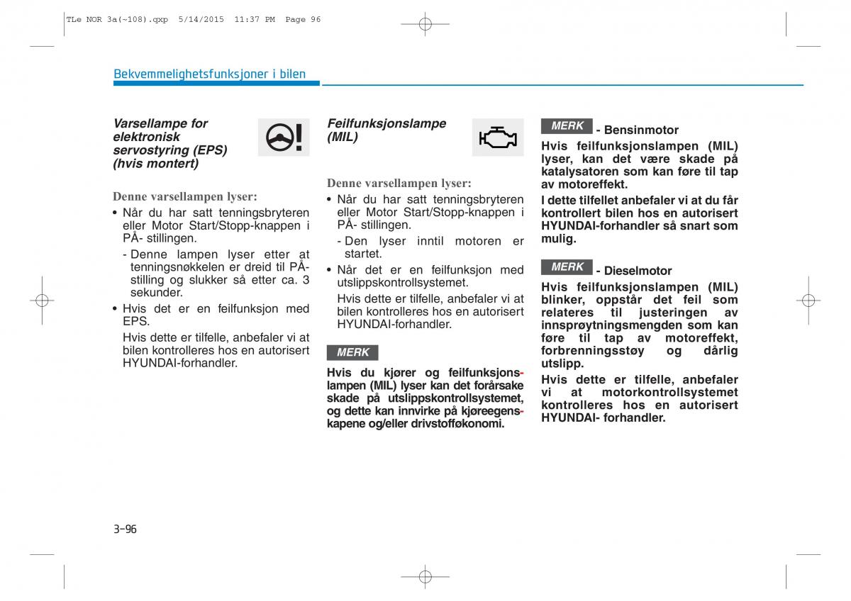 Hyundai Tucson III 3 bruksanvisningen / page 201