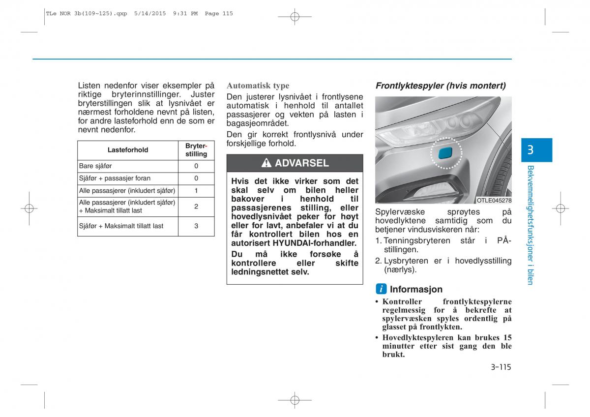 Hyundai Tucson III 3 bruksanvisningen / page 220