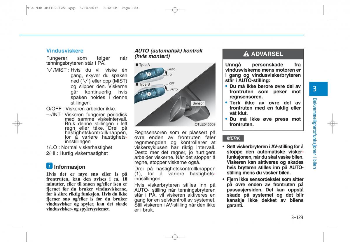 Hyundai Tucson III 3 bruksanvisningen / page 228