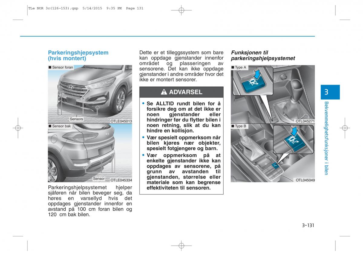 Hyundai Tucson III 3 bruksanvisningen / page 236