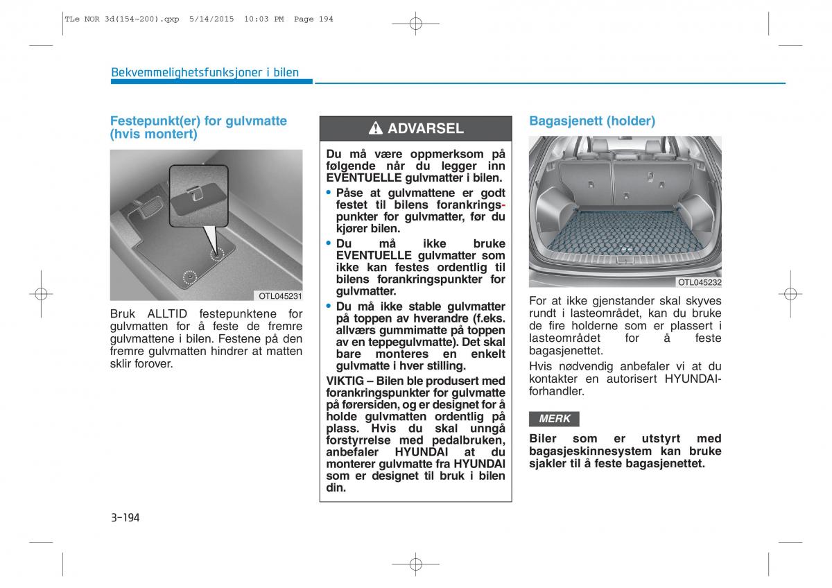 Hyundai Tucson III 3 bruksanvisningen / page 299