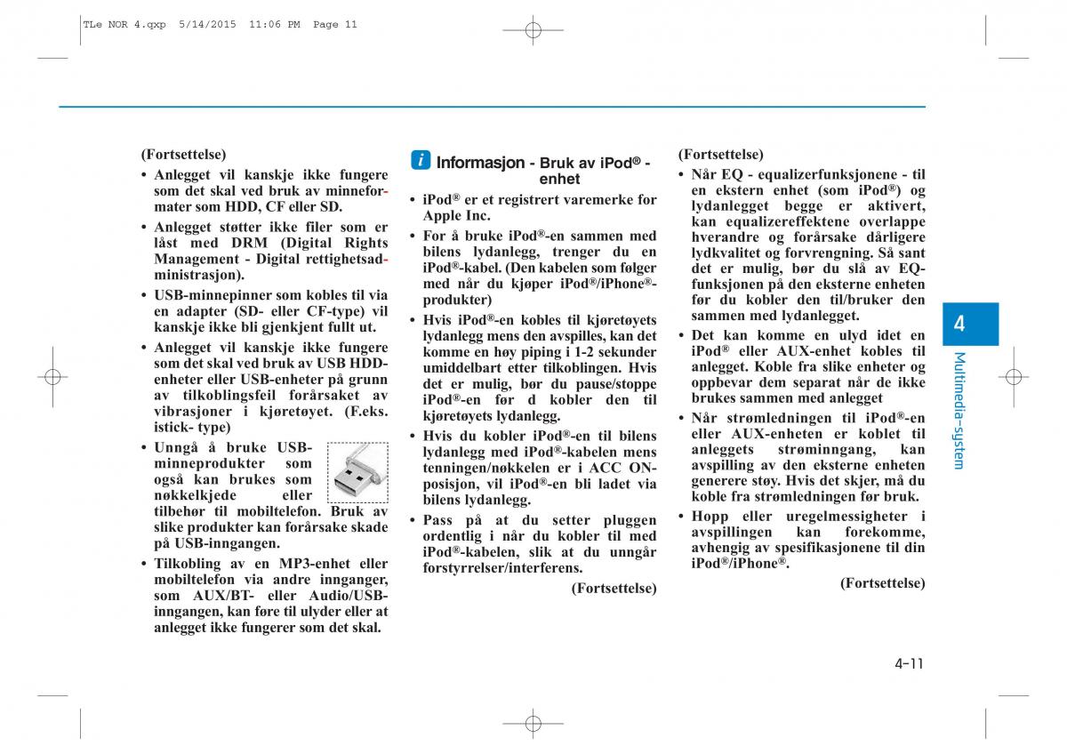 Hyundai Tucson III 3 bruksanvisningen / page 316