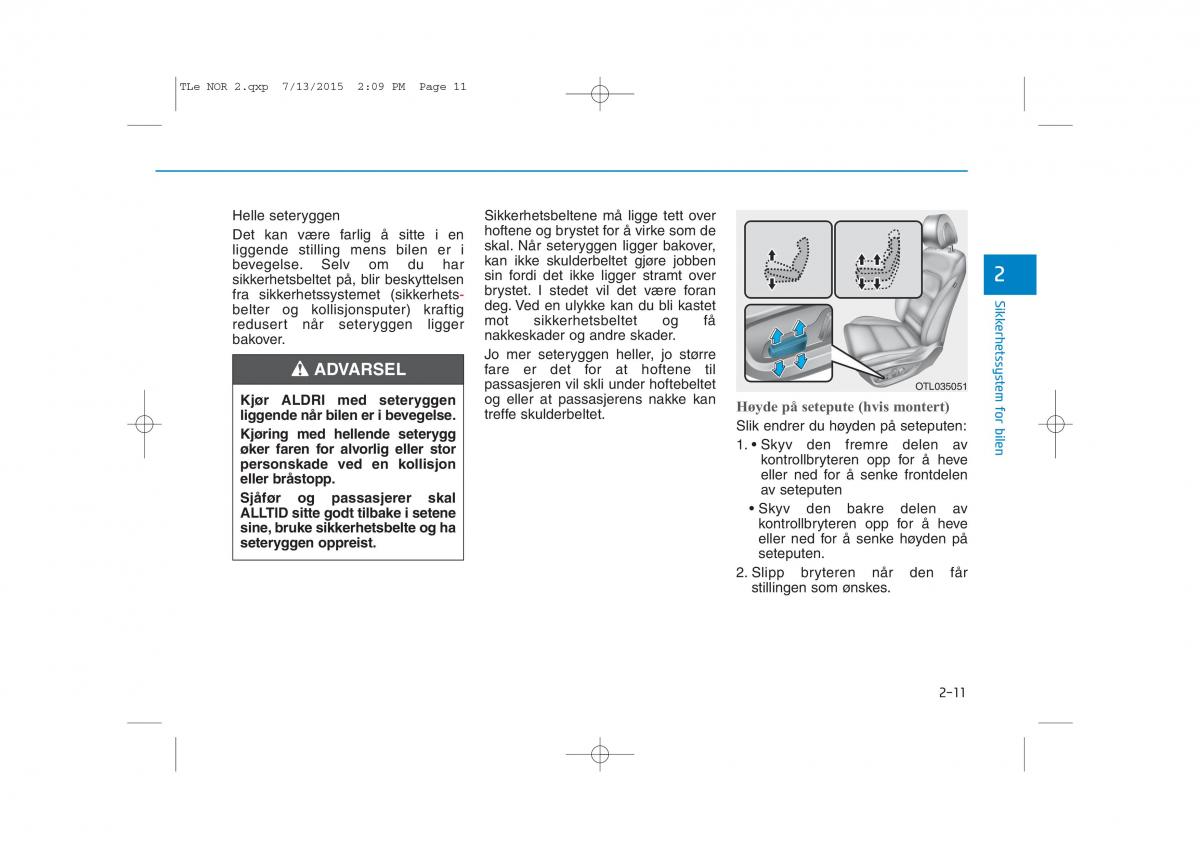 Hyundai Tucson III 3 bruksanvisningen / page 43