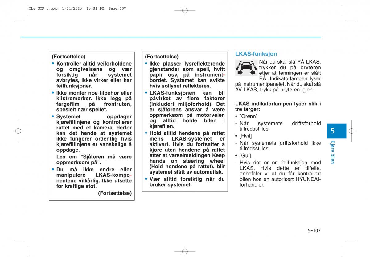 Hyundai Tucson III 3 bruksanvisningen / page 459