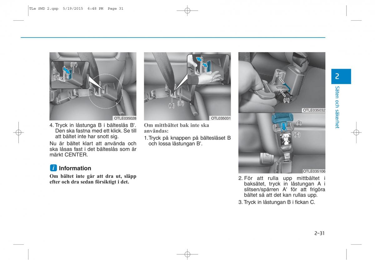 Hyundai Tucson III 3 instruktionsbok / page 61