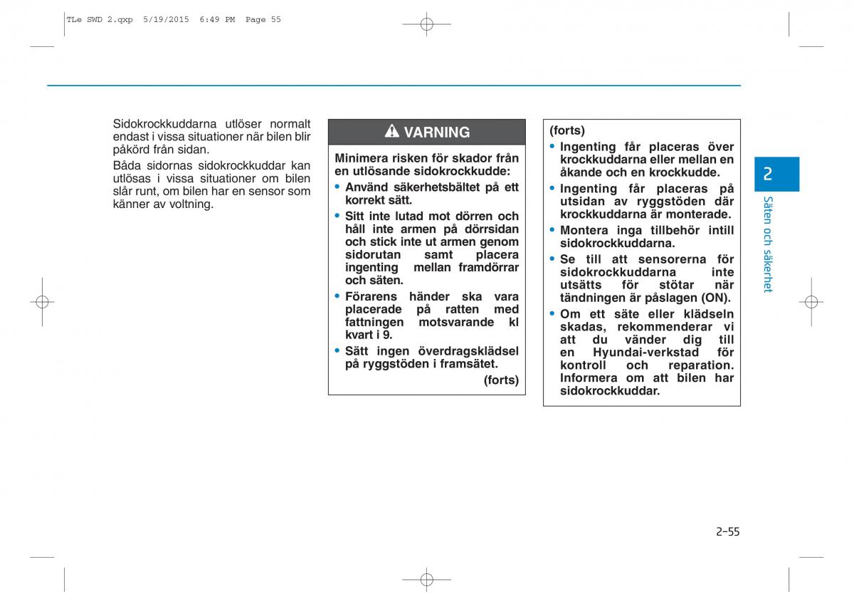 Hyundai Tucson III 3 instruktionsbok / page 85