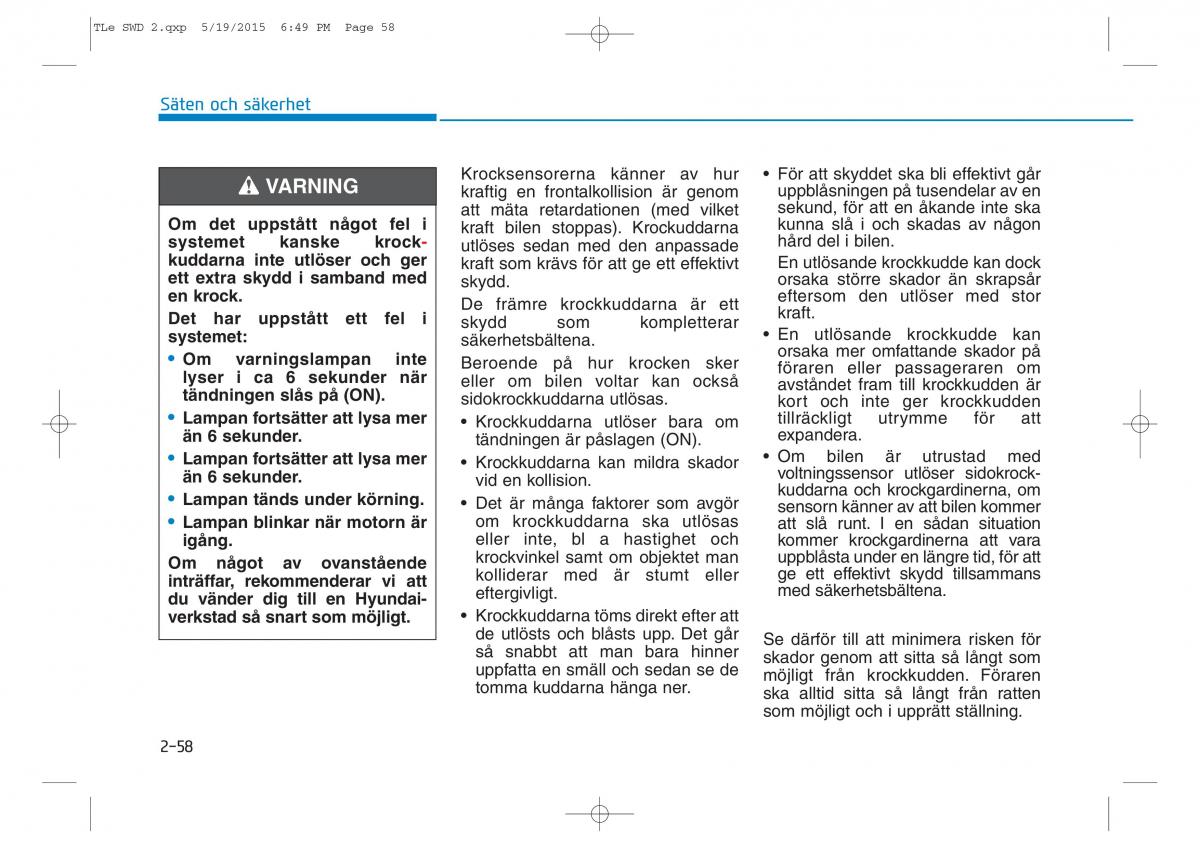 Hyundai Tucson III 3 instruktionsbok / page 88