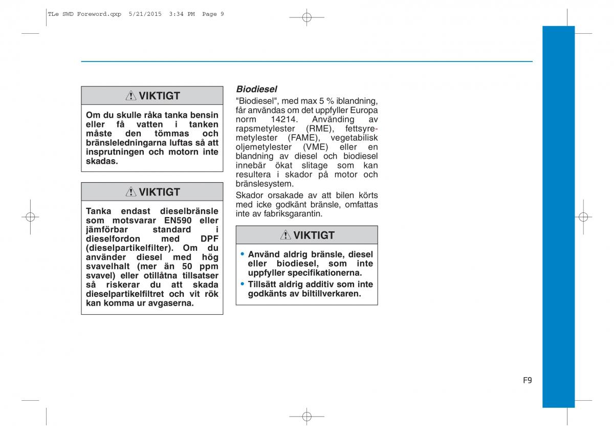 Hyundai Tucson III 3 instruktionsbok / page 9