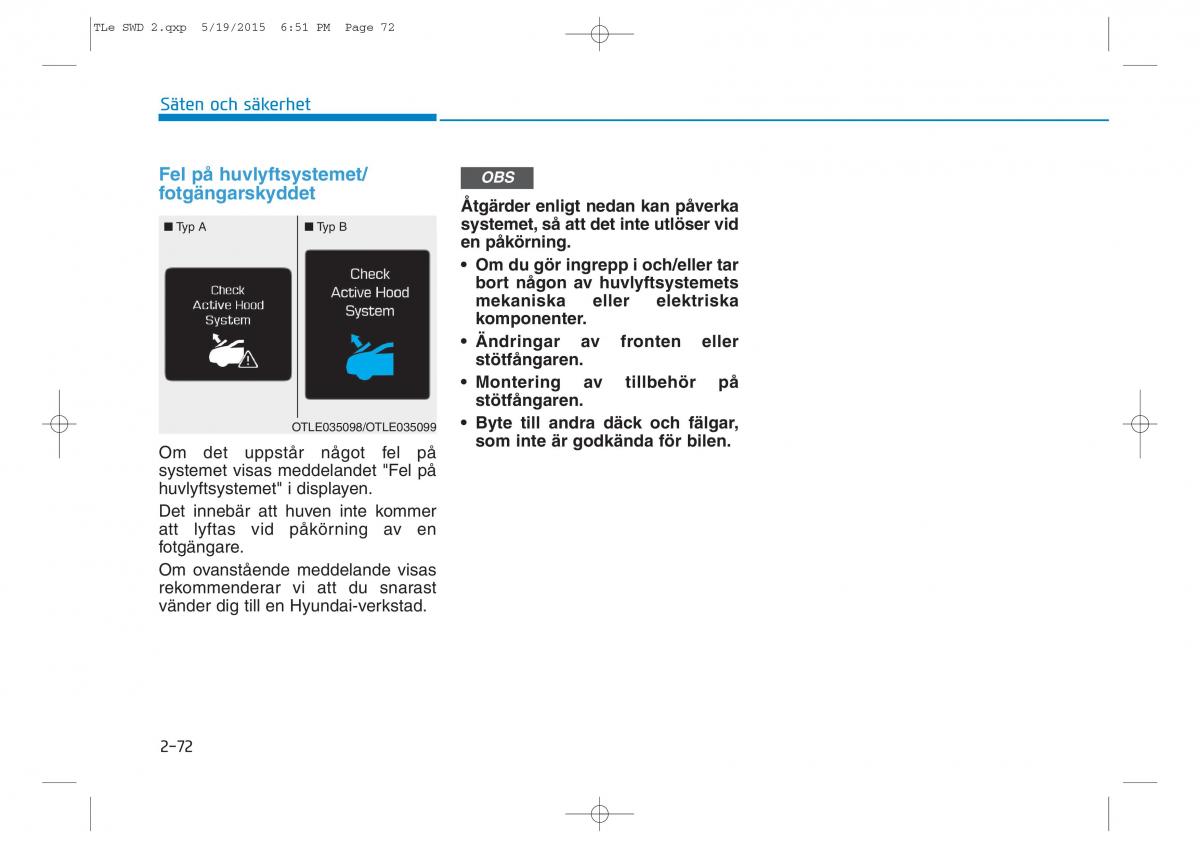 Hyundai Tucson III 3 instruktionsbok / page 102