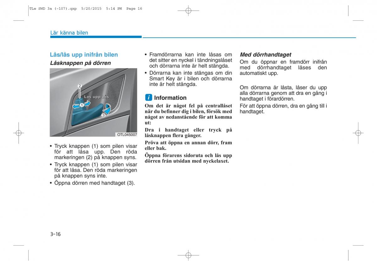 Hyundai Tucson III 3 instruktionsbok / page 118