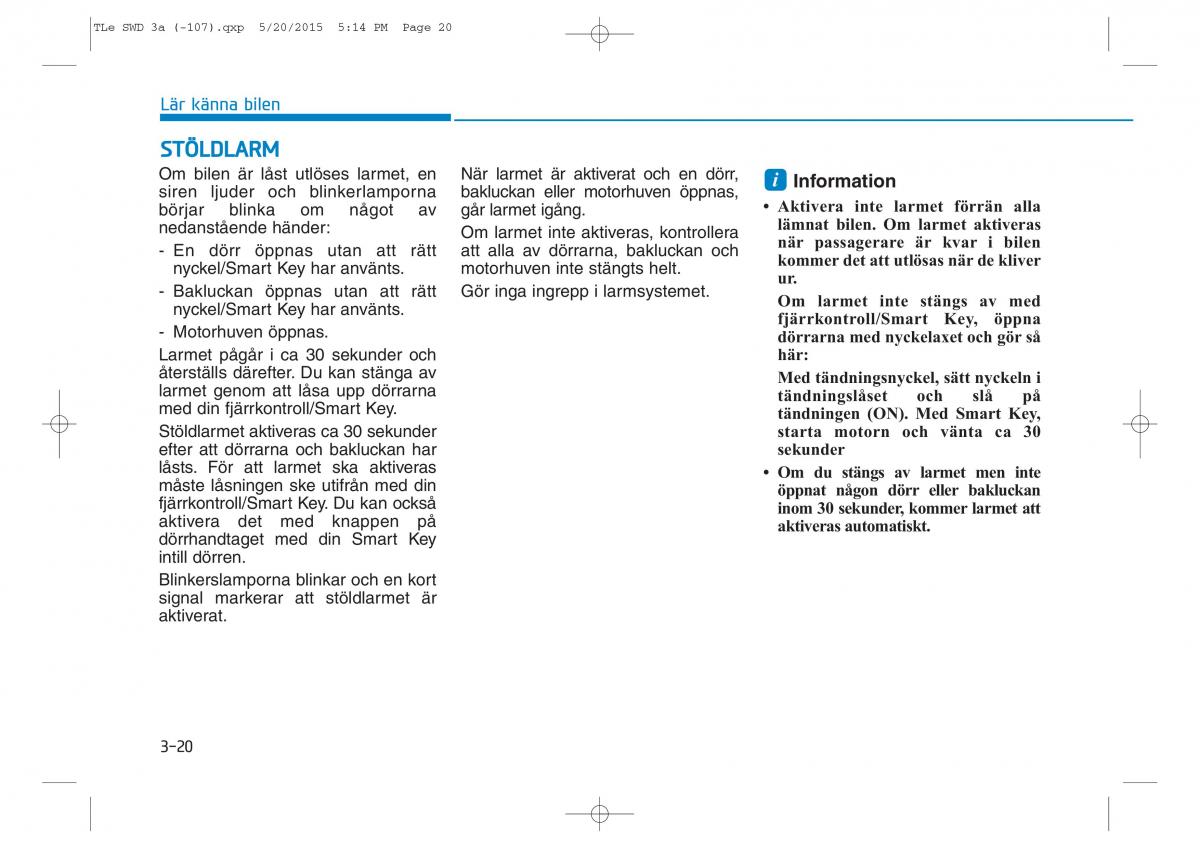 Hyundai Tucson III 3 instruktionsbok / page 122